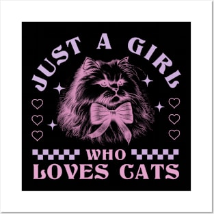 Just a Girl Who Loves Cats Posters and Art